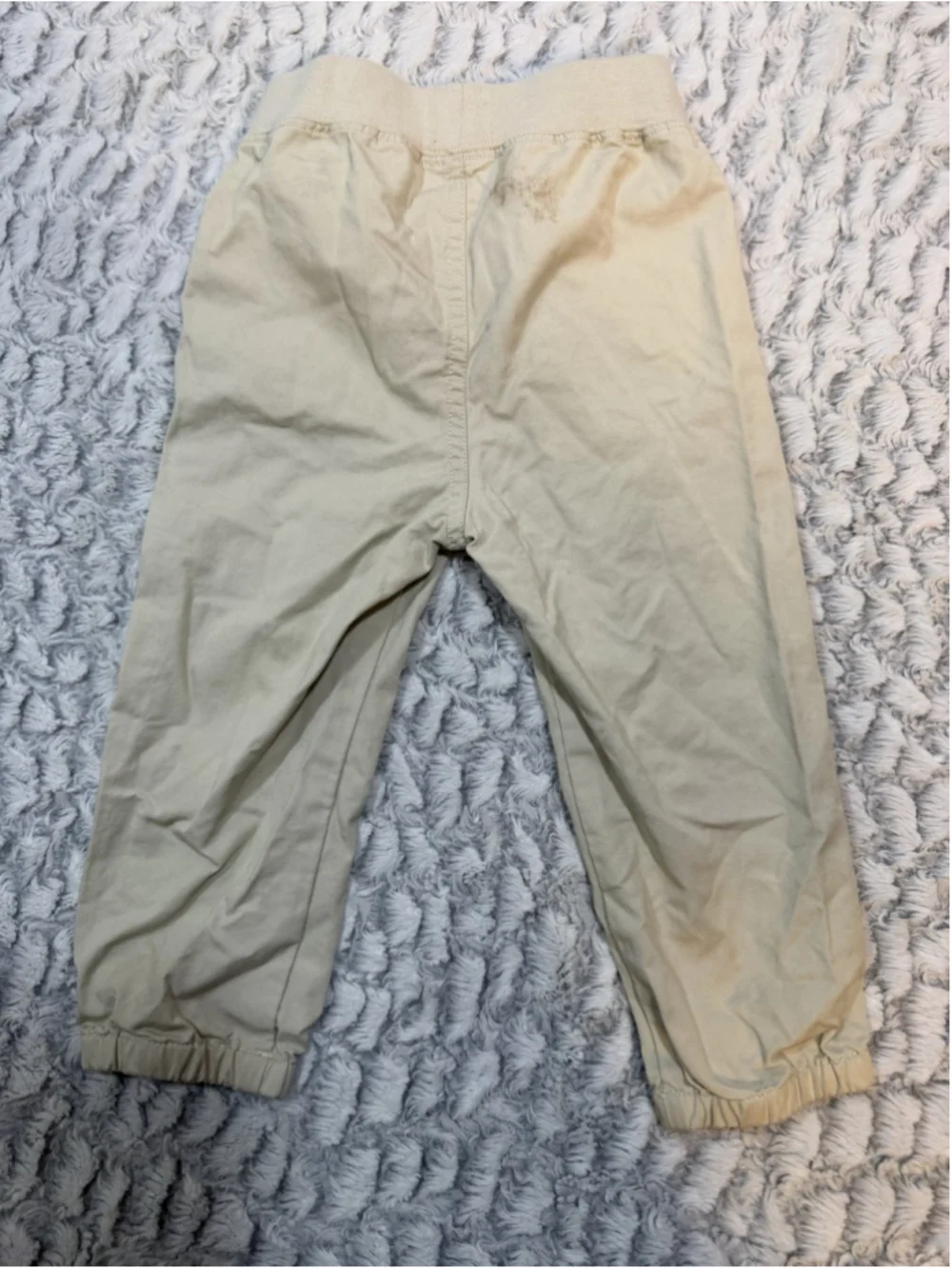 Ralph Lauren Beige Cotton Jogger Pants 18M Drawstring Pull On Elastic Waist